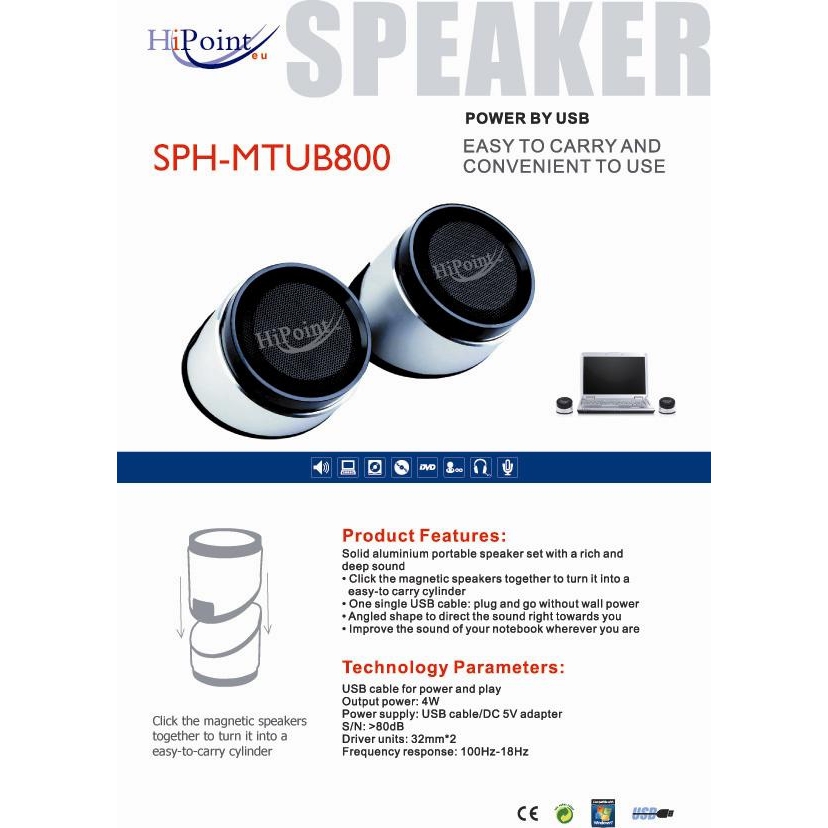 HiPoint SPH-MTUB800 Tube Speakers HiPoint SPH-MTUB800 Tube Speakers