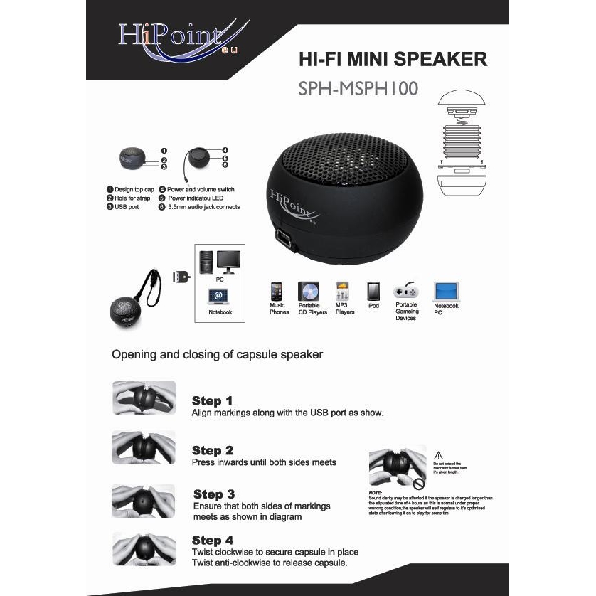 HiPoint Hi-Fi Mini Speaker