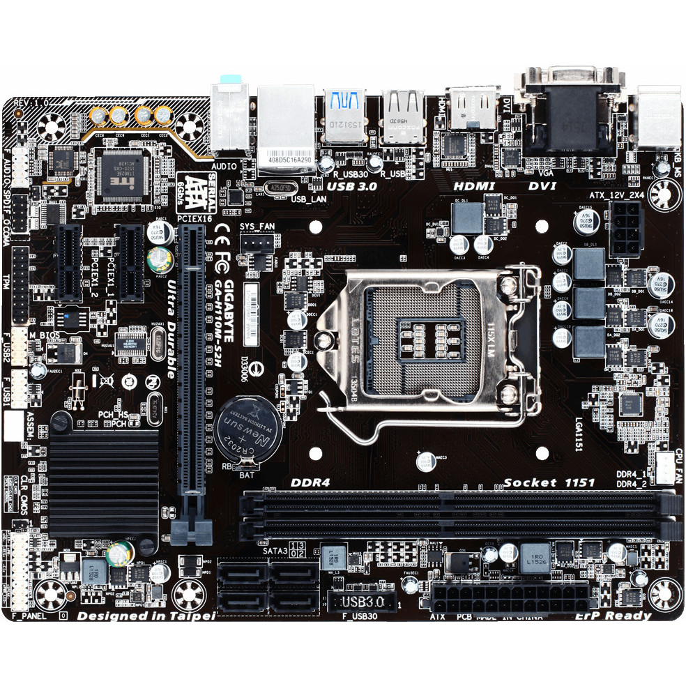 Gigabyte GA-H110M-S2HP SKT 1151 Gigabyte GA-H110M-S2HP SKT 1151