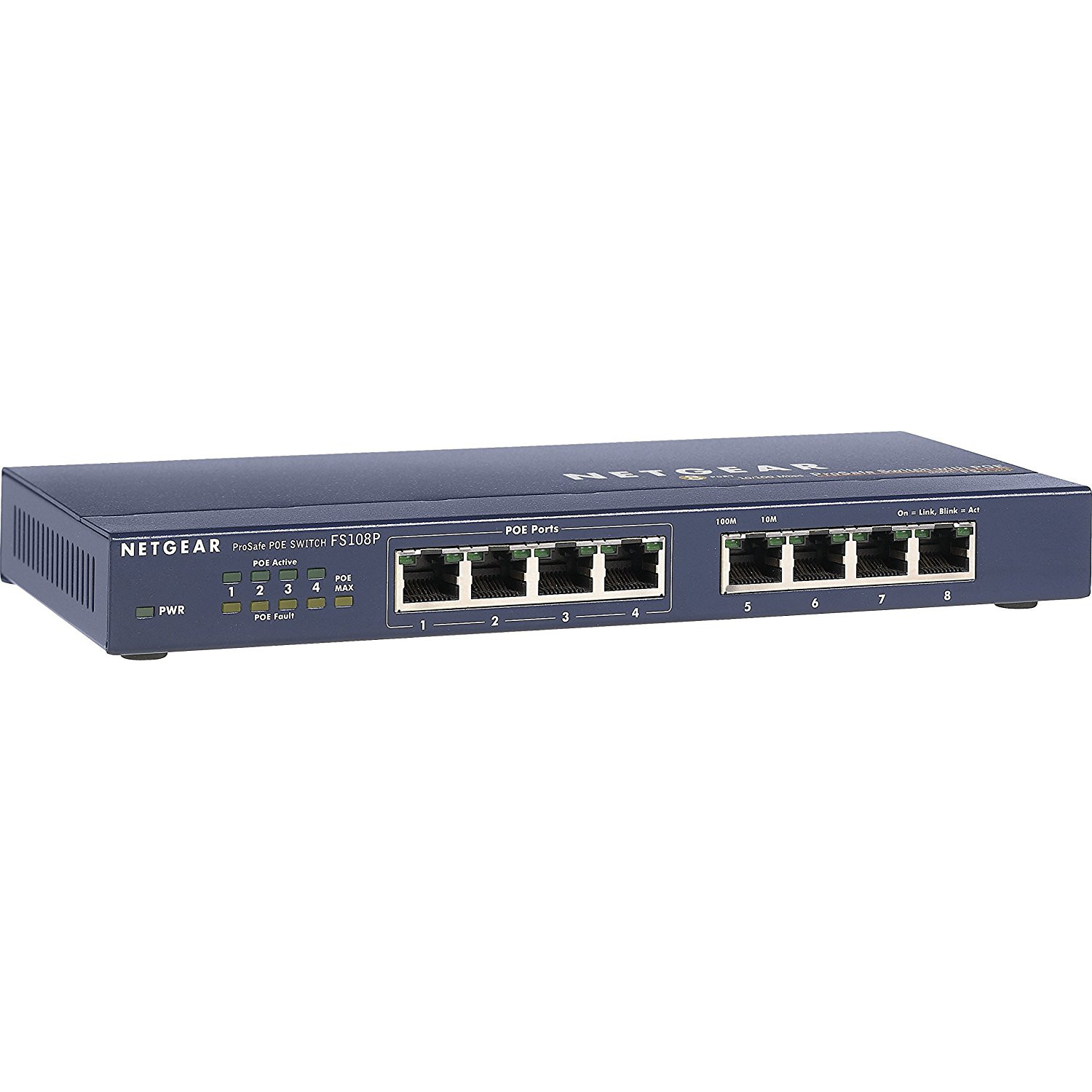 Netgear FS108PEU ProSAFE 8 Port 10/100 (PoE) Netgear FS108PEU ProSAFE 8 Port 10/100 (PoE)