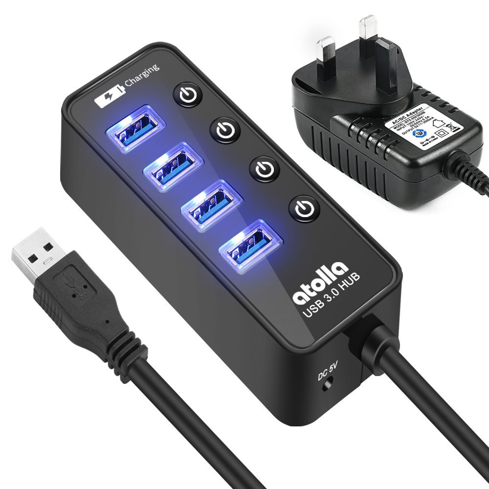 Atolla 4 Ports Multi USB 3.0 Powered Hub