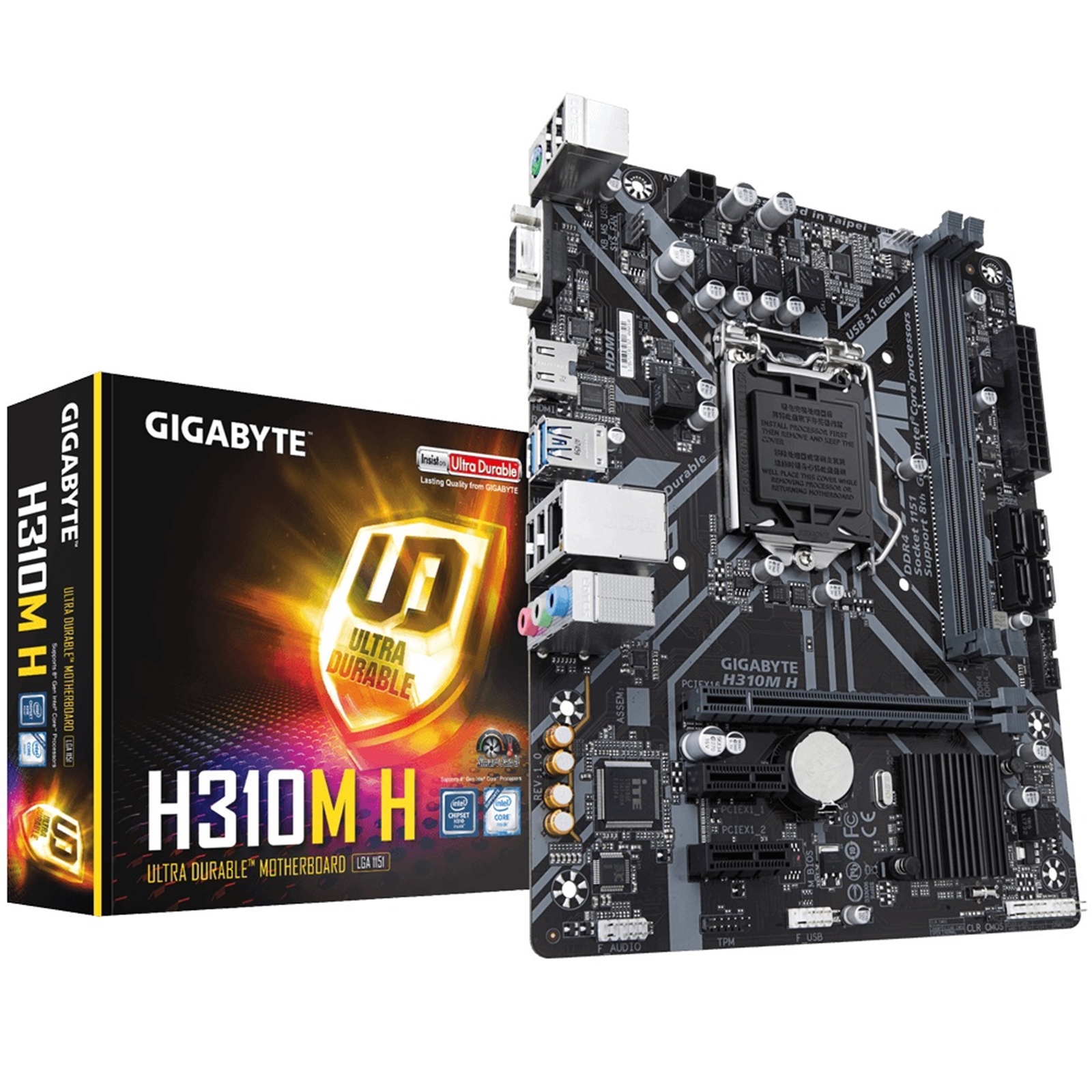 Gigabyte H310M H Intel Socket 1151 Coffee Lake Micro ATX DDR4 D-Sub/HDMI USB 3.1 Motherboard Gigabyte H310M H Intel Socket 1151 Coffee Lake Micro ATX DDR4 D-Sub/HDMI USB 3.1 Motherboard