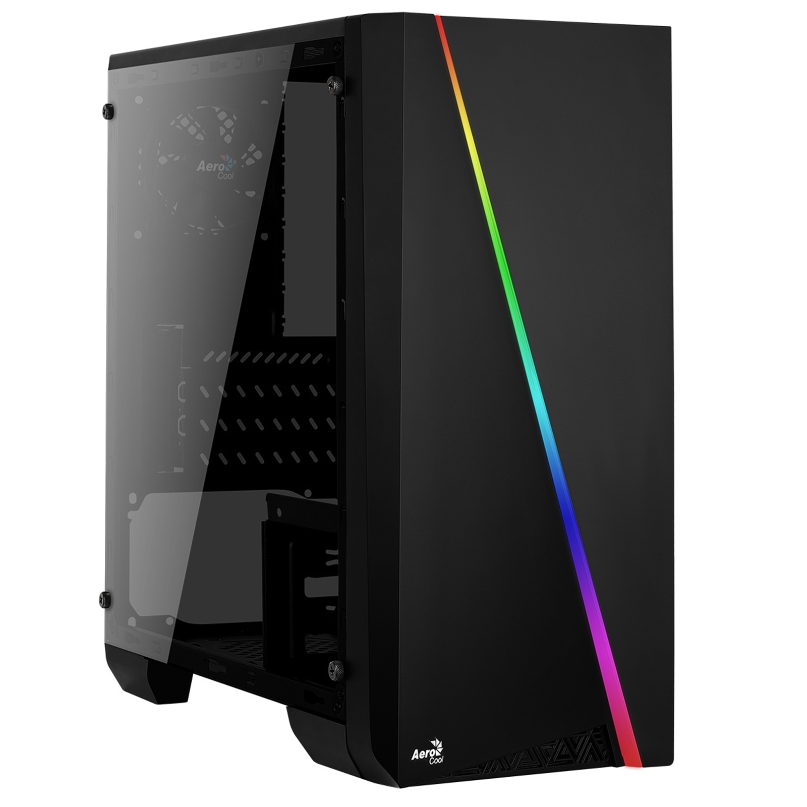 Aerocool Cylon Mini Micro Tower 1 x USB 2.0 / 1 x USB 3.0 Tempered Glass Panel Black Case Aerocool Cylon Mini Micro Tower 1 x USB 2.0 / 1 x USB 3.0 Tempered Glass Panel Black Case