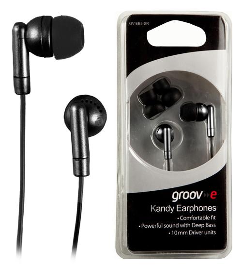 Groov-e Kandy Earphones + Earbuds - Black