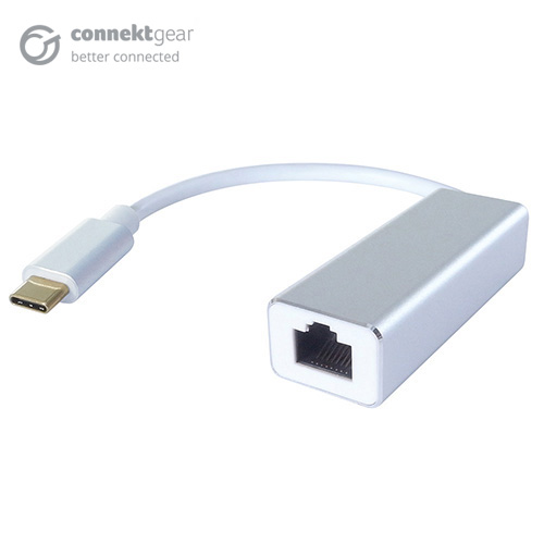 USB Type C to RJ45 Cat 6 Gigabit Ethernet Adapter - Male to Female