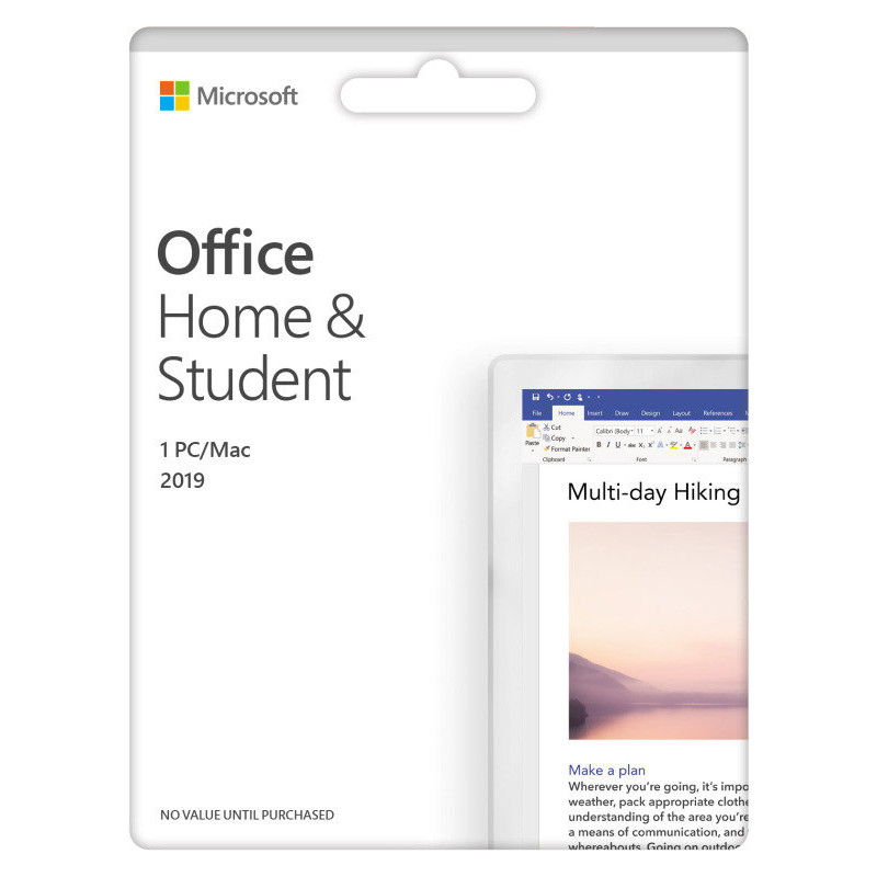 Office Home and Student 2019 Medialess