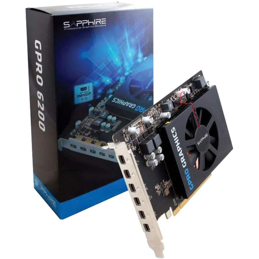 Sapphire Gpro 6200 Graphics Card 4GB GDDR5 PCI-E Sapphire Gpro 6200 Graphics Card 4GB GDDR5 PCI-E