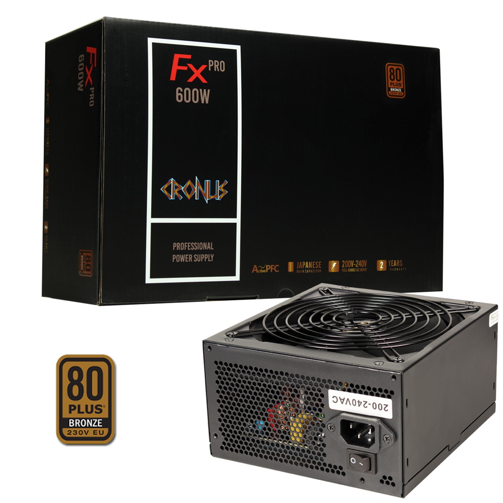 Cronus FX PRO 600W 140mm Silent Fan 80 PLUS Bronze PSU