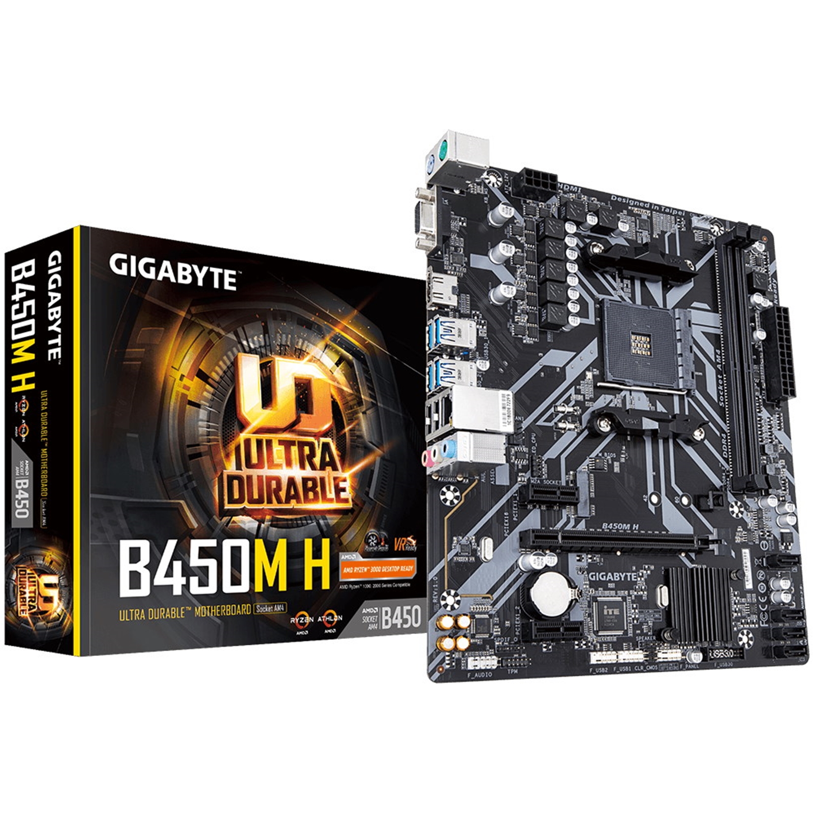 Gigabyte B450M H AMD Socket AM4 Micro ATX DDR4 VGA/HDMI M.2 USB 3.1 Motherboard