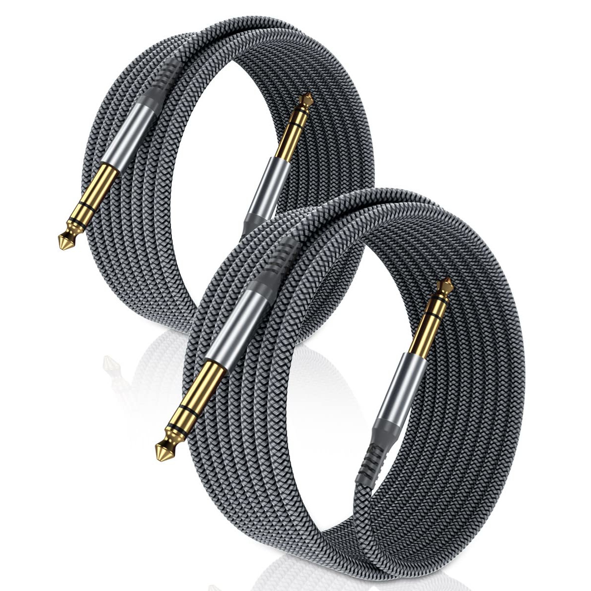 6.35mm TRS Instrument Cable 3m 2 Pack