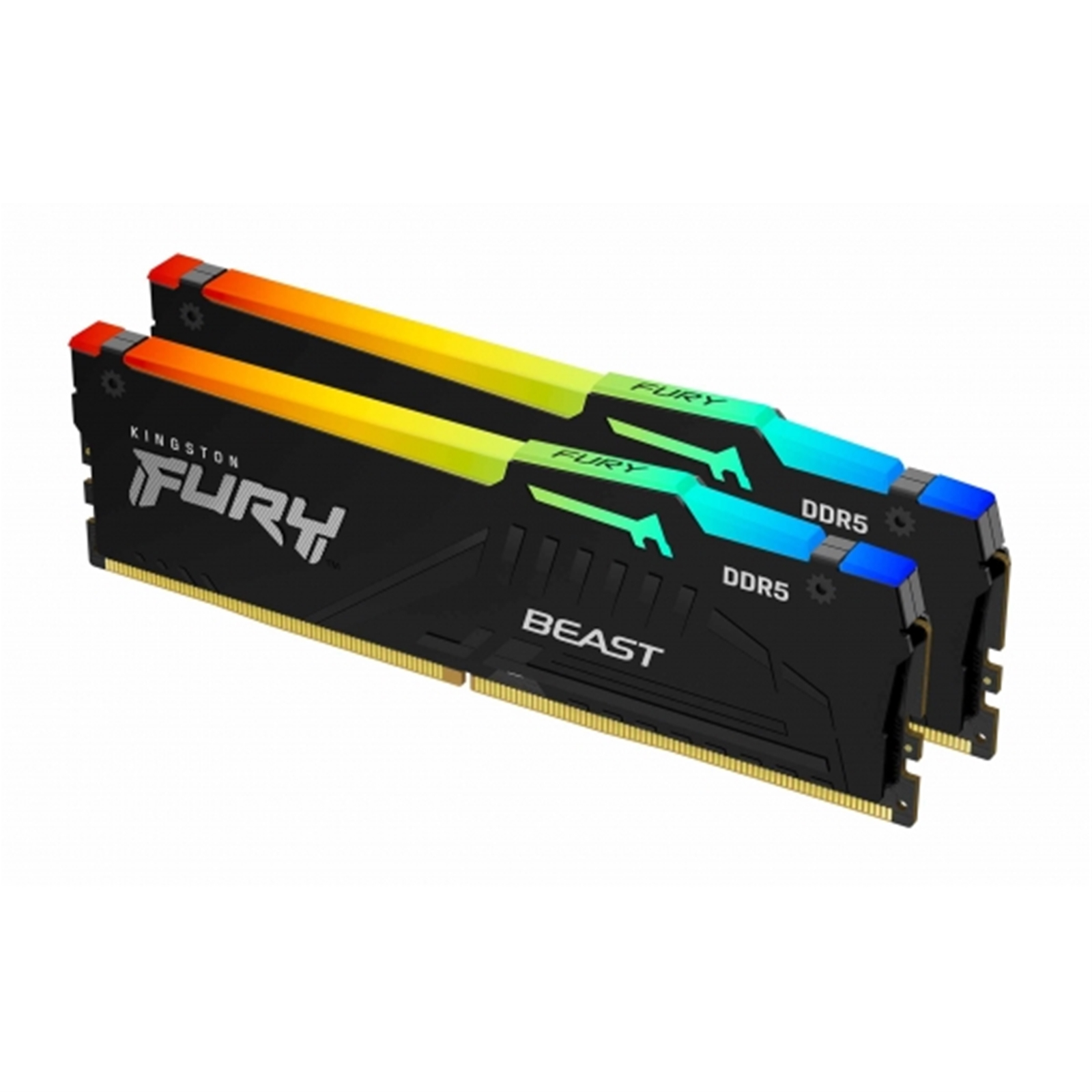 Kingston FURY Beast 16GB RGB (2x8GB) System Memory, DDR5, 5600MHz, CL40, Black, 288